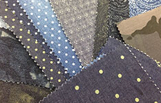 JACQUARD AND DOTS PRINTS DENIMS